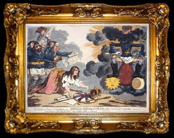 framed  James Gillray The Genius of France triumphant, ta009-2